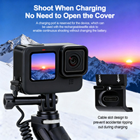 Cache-batterie en aluminium Go Pro GP9/13 - Étui de protection portable avec support de charge Type-C