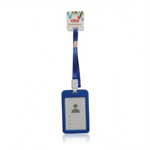 Laccetto Verticale per Badge ILAN 43cm Blu Luminoso, Accessorio Porta Tessera - Product Image 1