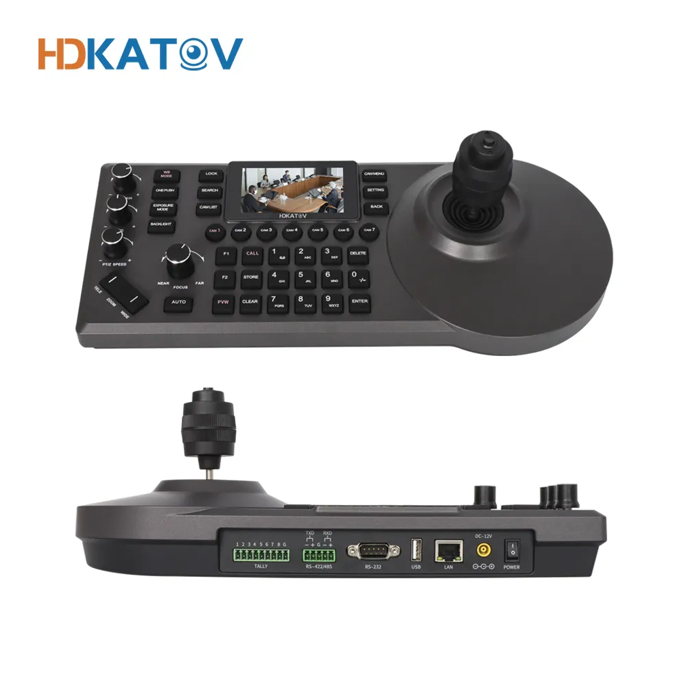 HDKATOV broadcast joystick for keyboard ptz ip joystick keyboard controller for church, 4D usb joystick camera controller