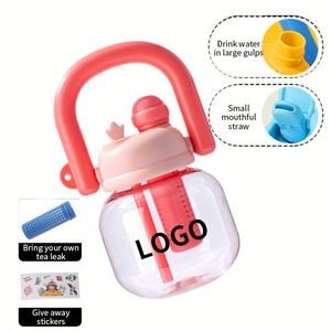 Botella de Agua Ecológica para Niños 2025, Linda, de Gran Capacidad (850 ml), Portátil, con Asa, de Plástico Transparente, para la Escuela - Product Image 3