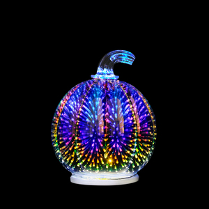 Decorazioni di <span class=keywords><strong>Halloween</strong></span> a Forma di <span class=keywords><strong>Zucca</strong></span> in Vetro <span class=keywords><strong>con</strong></span> LED a Batteria 3D Effetto Fuochi d'Artificio, Certificato CE ROHS per Uso Interno - Product Image 2