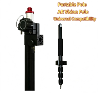 Receptor GNSS RTK/GPS, Poste de Centrado Universal de 1.5m/1.8m, Poste Telescópico Portátil de Aluminio