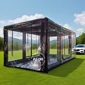 Portable personnalisé Protection contre la poussière Transparent clair Pvc Couverture de voiture gonflable Garage abri stockage tente à bulles - Product Image 1