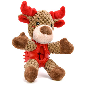 Jouet interactif en peluche bonhomme de neige de Noël personnalisé résistant aux morsures en caoutchouc grinçant - Product Image 2