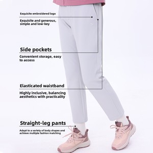 <span class=keywords><strong>Pantalon</strong></span> <span class=keywords><strong>de</strong></span> randonnée pour <span class=keywords><strong>femme</strong></span> à logo personnalisé, respirant, <span class=keywords><strong>doublé</strong></span> thermique, taille mi-haute, extensible, tissé, pour l'extérieur par temps froid, coupe droite - Product Image 3