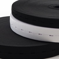 Bande élastique en polyester tricotée rayée réglable de 25 mm, à œillets, couleur personnalisable, pour la couture de textiles de maison et de pantalons – Meilleure vente