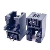 Connecteur réseau Soulin 1x1 à port unique, prise jack 4 broches RJ11 femelle, connecteur modulaire, contact en laiton, PCB, indice de protection IP67, 125V 1.5A