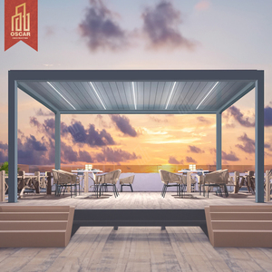 Pergola motorisée électrique intelligente en aluminium pour extérieur avec stores, 10x16, 10x19, 10x20, 20x10 - Product Image 3