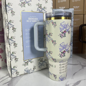 Commercio all'ingrosso Panda Stan 40oz con Giftbox Termo maniglia acqua tazze in acciaio inox paglia tazza di acqua bottiglia di acqua isolato Tumbler invernale - Product Image 6