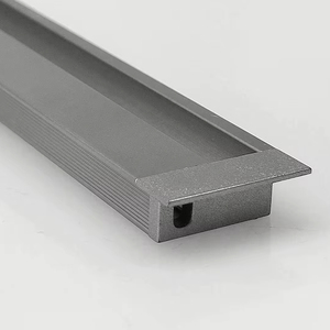 Profilé en aluminium extrudé pour éclairage linéaire, profilé pour éclairage encastré, bande lumineuse de plafond, <span class=keywords><strong>canal</strong></span> LED flexible en silicone - Product Image 2