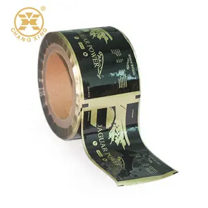 Rotolo di pellicola laminata in plastica con lamina di Mylar d'oro di lusso personalizzato per l'imballaggio di bustine di bastoncini di barretta di miele dal produttore cinese
