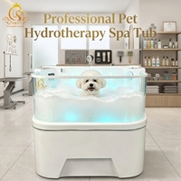 EUR PET Bain Spa Portable Multifonctionnel pour Animaux de Compagnie avec Fonction Massage et Hydromassage Réglable