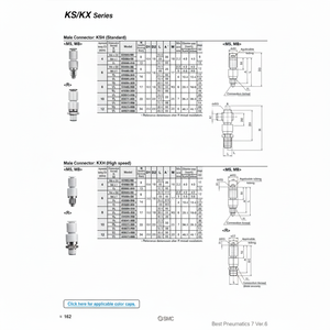 นิวเมติกส์แบบหมุนเพียงสัมผัสเดียวชิ้นส่วนนิวเมติก KXH08-01S - Product Image 1
