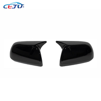 Tapa de espejo retrovisor para puerta lateral de coche, cubierta de marco, embellecedores, cubierta retrovisor con aspecto de fibra de carbono para Vw Volkswagen Polo 2002-2009
