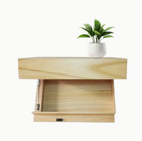 Étagère murale flottante en bois au design moderne avec compartiment de rangement dissimulé, meuble de présentation pour salon