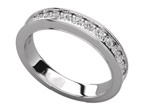 Alliance de mariage élégante en or 14 carats avec diamants ronds brillants de taille brillante cultivés en laboratoire certifiés IGI 1,5 mm pour femmes - Product Image 6