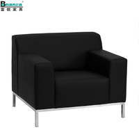 2027 Design Modernes Edelstahlgestell Glücksbringer Büromöbel Günstiges Kunstleder Manager-Sofa