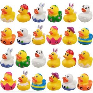 Assortiment de canards en caoutchouc de Pâques, lapins, canards pour enfants, jouets de bain, canard jaune pour bébé - Product Image 3