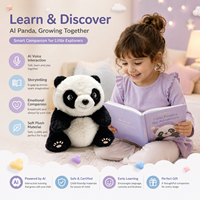 Ours en peluche interactif IA en polyester, jouet intelligent parlant, éducatif, personnalisable OEM ODM, compagnon pour enfants, cadeau