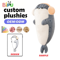 Coussin en peluche BIPU en forme de concombre, fabricant OEM, rembourrage personnalisé en coton doux, coussin décoratif long brodé, cadeau de Noël