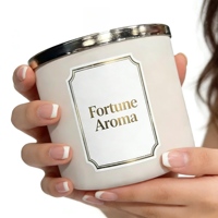 Collection de bougies parfumées à 3 mèches en cire de soja pour la Saint-Valentin et la Fête des Mères, avec huiles de massage et parfums, marque privée pour hôtels