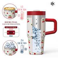 Botol Air Anak Lucu dari Baja Anti Karat Desain Baru Termal Panas Dingin dengan Pegangan Sedotan Termos Vakum Terisolasi Mug Perjalanan