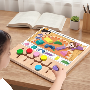 Nuovo Set di Giochi in Legno per Bambini per Allenare il Pensiero Logico, Metodi di Gioco Multipli, Sviluppo Cerebrale Completo, <span class=keywords><strong>Educazione</strong></span> Precoce 3-6 Anni - Product Image 6