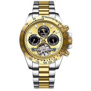 Montre automatique mécanique pour homme KINYUED, livraison directe, calendrier hebdomadaire, phases de lune, étanche 3BAR, affichage lumineux, luxe et mode. - Product Image 3