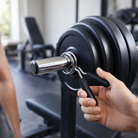 Attaches à ressort pour barre de musculation en acier inoxydable avec poignée ergonomique pour usage en salle de sport, dimensions personnalisables