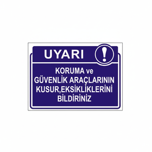 Home Decoration <b>Vinyl</b> Sticker Please Report Any Defects or Security Equipment Shortcomings - Product Image 2
