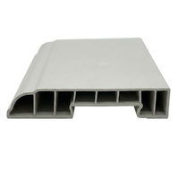 맞춤형 회색 PVC 프로파일 소재 70mm 직경 경질 무광 마감 일체형 압출 공정 벽면용 노화방지