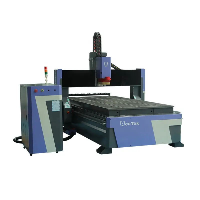 AccTek 3 eksen ahşap yönlendirici Atc 1325 Cnc freze makinesi fiyat 4 * 8ft 9kw mili ahşap oyma makinesi Cnc ahşap kesici