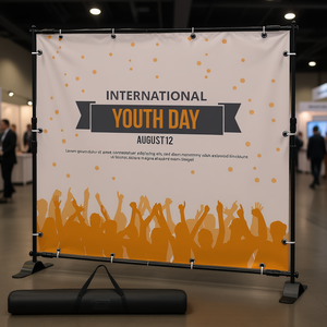 Soporte Ajustable para Pancartas de 10 x 8 Pies, Vinilo Resistente, para Ferias Comerciales, Cabina de Fotos, Equipo de Exhibición Portátil - Product Image 2