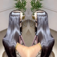 Cheveux humains, droite 13x6 Hd perruque frontale suisse dentelle Tuopee peau mince cheveux longs Transparent Long chinois 360 dentelle pré-plumée