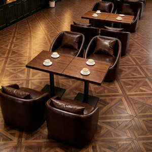 Ensemble table et chaises pliantes rétro en bois massif pour bar, restaurant, canapé, whisky, cigares, petite <span class=keywords><strong>taverne</strong></span>, café - Product Image 4