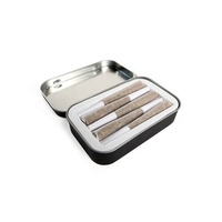Boîtes en métal personnalisables pour cigarettes, à charnière, anti-enfants, en fer, pour pré-roulés de tabac