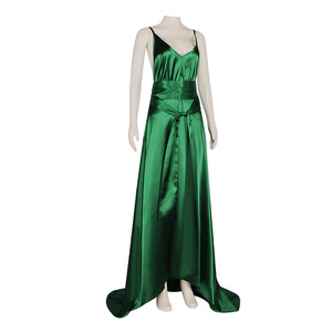 Disfraz de la película Sweet Atonement, vestido de noche de seda verde, vestido de cosplay de Cecilia Theriz - Product Image 2