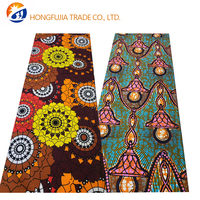 Kain Organza Ankara Cetak Batik Afrika Lilin Asli Gaya Populer Baru 2026, Tenun Sisir, Berat Sedang