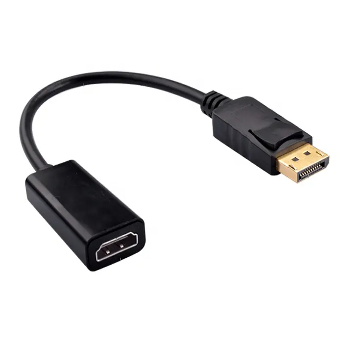 Display Port to HDMI Displayport to HDMI Adapter Cable(Male to Female) for DisplayPort Enabled Desktops and Laptops to HDMI