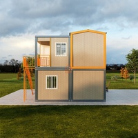 préfabriquée sur mesure de 2 étages avec 2 chambres à coucher, maison conteneur préfabriquée mobile moderne avec salle de bain