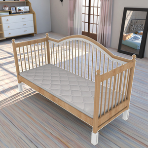 Cama empalmada para niños de madera maciza de altura ajustable 2025, abrigo <span class=keywords><strong>convertible</strong></span> para cabecera de bebé, <span class=keywords><strong>cuna</strong></span> - Product Image 1