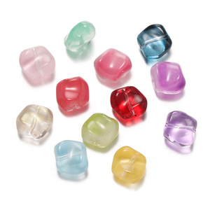 Glass Spacer <b>Beads</b> Oval Shape Pearlescent Treatment For Bracelet Making 10mm Size AC4087 - Product Image 3