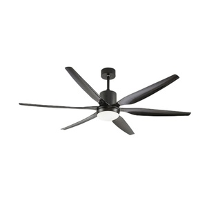 42-inch black ceiling fan lamp Dc motor modern decorative plastic blade Dc motor <b>light</b>-emitting diode ceiling fan with lamp - Product Image 1