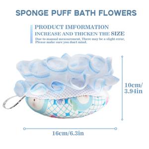 ลูกบอลอาบน้ำนุ่มและเป็นที่รักลูกบอลอาบน้ำสำหรับเด็กที่น่ารักและเป็นมิตรต่อผิวลูกบอลฟองน้ำที่มีภาพการ์ตูน - Product Image 3