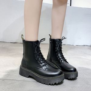 Stivali da <span class=keywords><strong>Donna</strong></span> con Suola Spessa e Caviglia Alta, Stile Punk Classico, Allacciatura alla Moda, Vendita Diretta dalla Fabbrica - Product Image 5