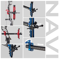 BICASTER ARCHERY NAVI - Viseur de tir à l'arc en carbone - Fabriqué en carbone 3k et alliage d'aluminium - Pèse seulement 180g - Mécanisme à dégagement rapide