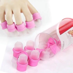 10 Piezas de Tapas de Silicona para Remojar Uñas, Suaves y Reutilizables, Herramienta de Limpieza para Remover Esmalte Acrílico y Gel, para Salón de Uñas - Product Image 1
