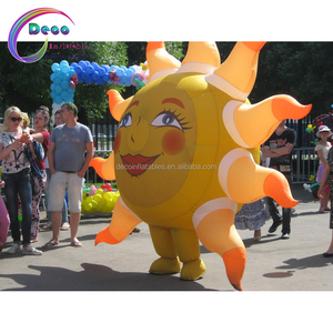 Costume de mascotte gonflable de dessin animé soleil - Product Image 1