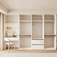 Armoire de Luxe Personnalisée avec Coiffeuse Intégrée, Rangement Multifonctionnel, Design Minimaliste, Qualité ENF, Prise en Charge OEM/ODM