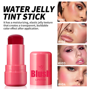Blush Vegano de Alta Pigmentação para Atacado, Rótulo Privado, Blush Hidratante Rotativo para Lábios e Bochechas, Bastão de Blush em Gel com Efeito Luminoso - Product Image 3